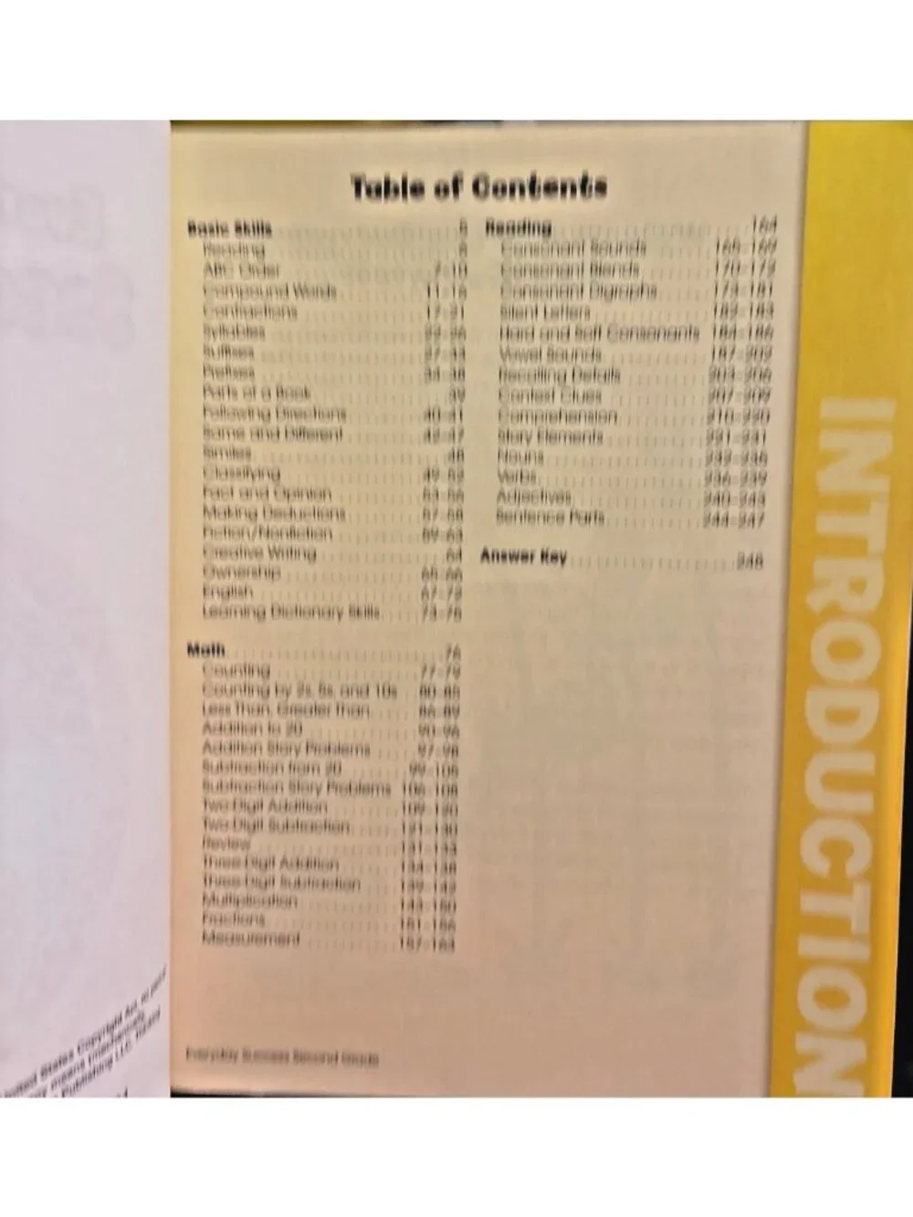 Everyday Success Educational Workbook Grade 2 Read Comprehension Math Nouns 2011
